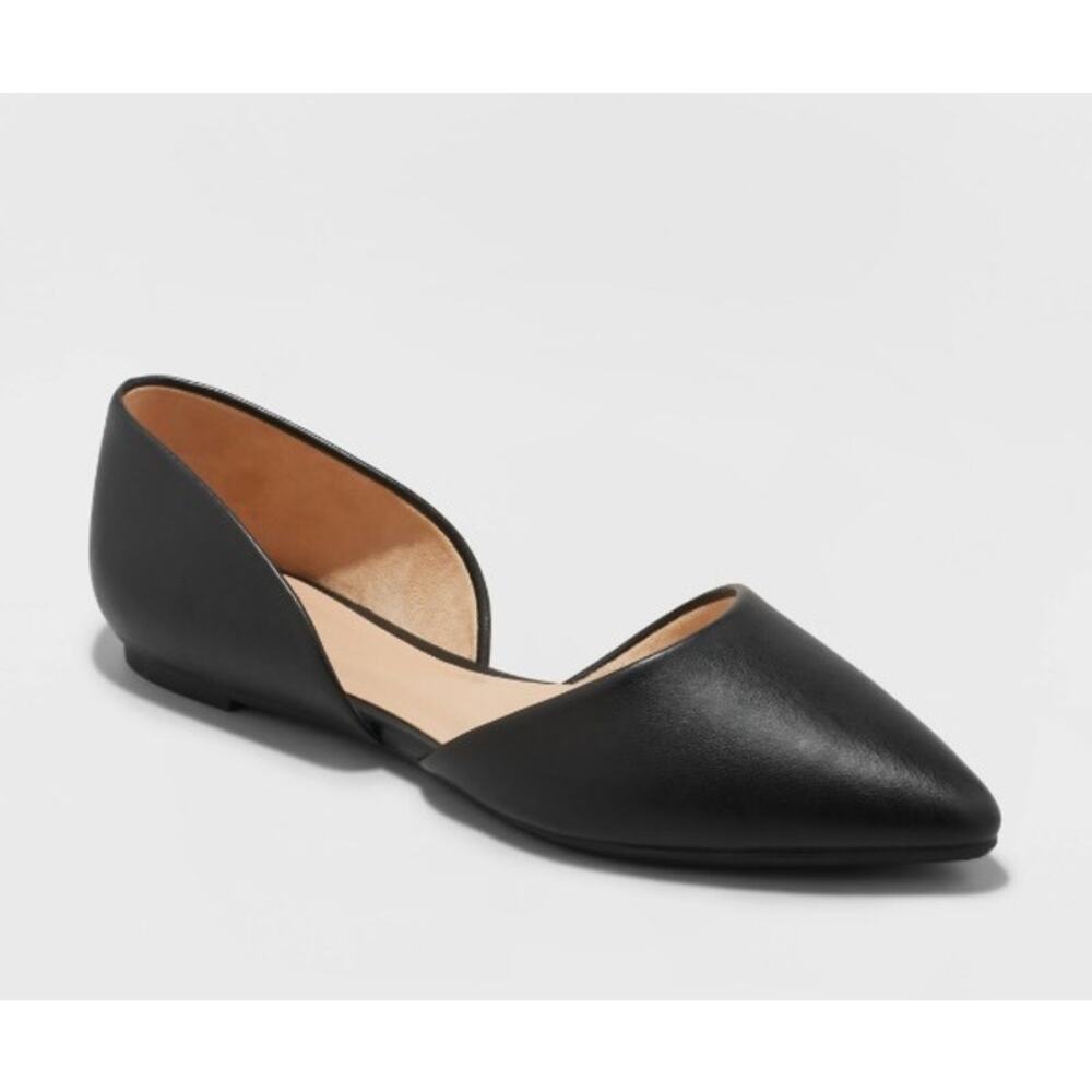 Dv. NWT A NEW DAY BLACK JULIE BALLET FLATS SIZE ♡8.5♡ - Picture 4 of 9